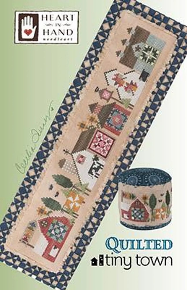Heart in Hand Counted Cross Stitch Pattern ~ Quilted Tiny Town ~