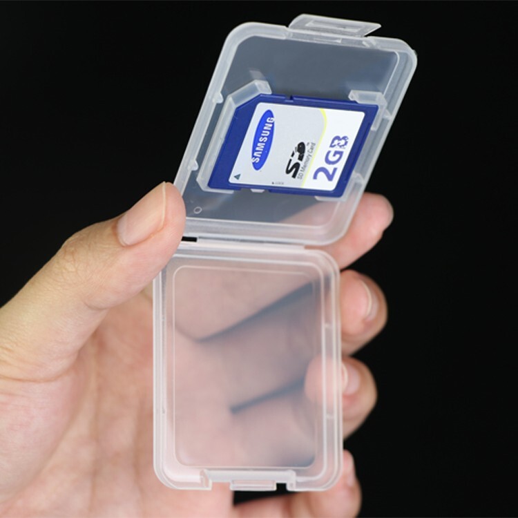 5pcs Plastic SD SDHC Card Holder Memory Card Box MicroSD Adapter Storage Case