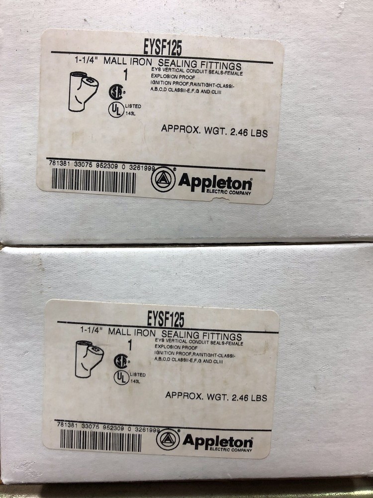 APPLETON EYSF125 1 1/4" MAL IRON Sealing Fitting