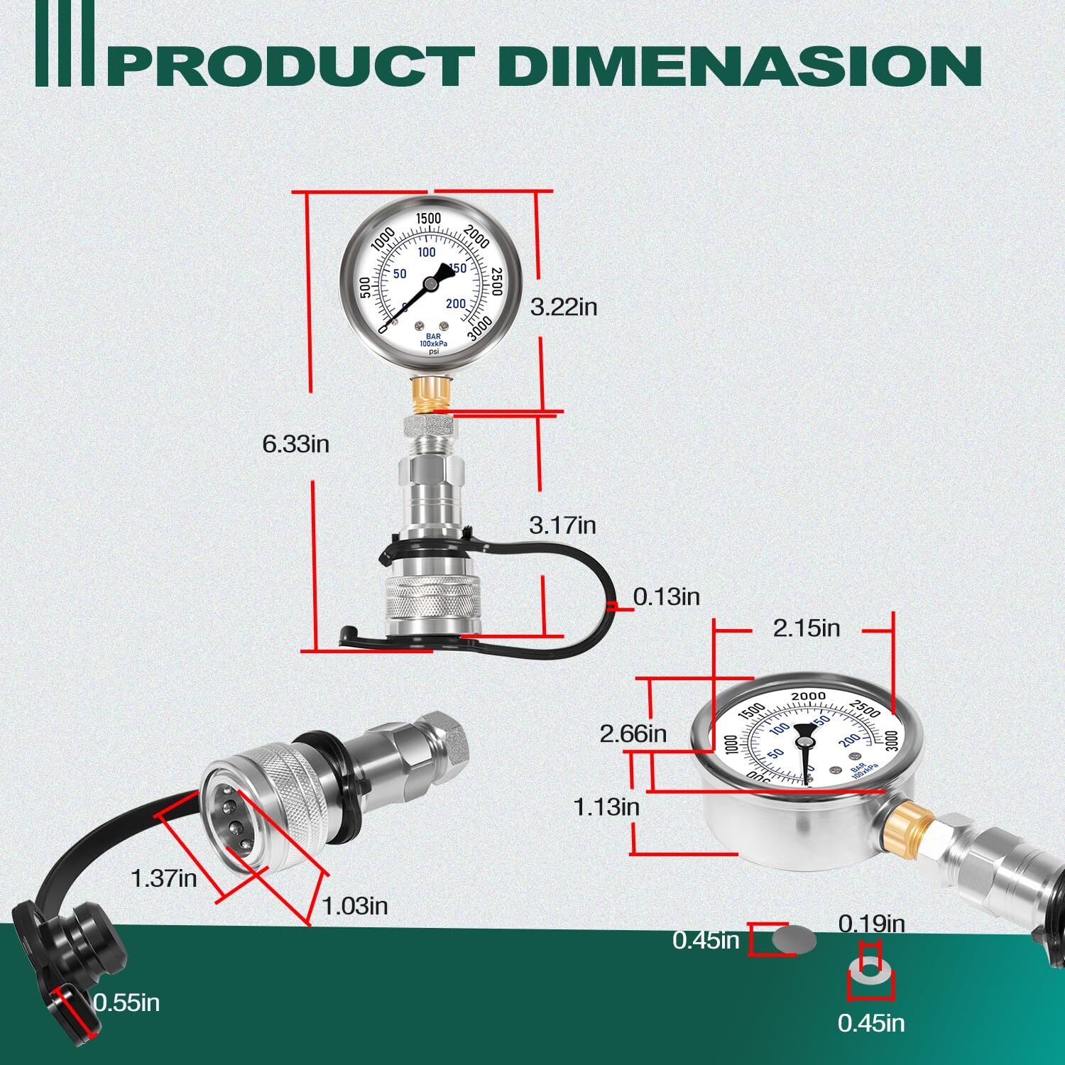 for KUBOTA B (2016 and Older BX) Pressure BOOST kit W/Gauge Hydraulic Shims +25%