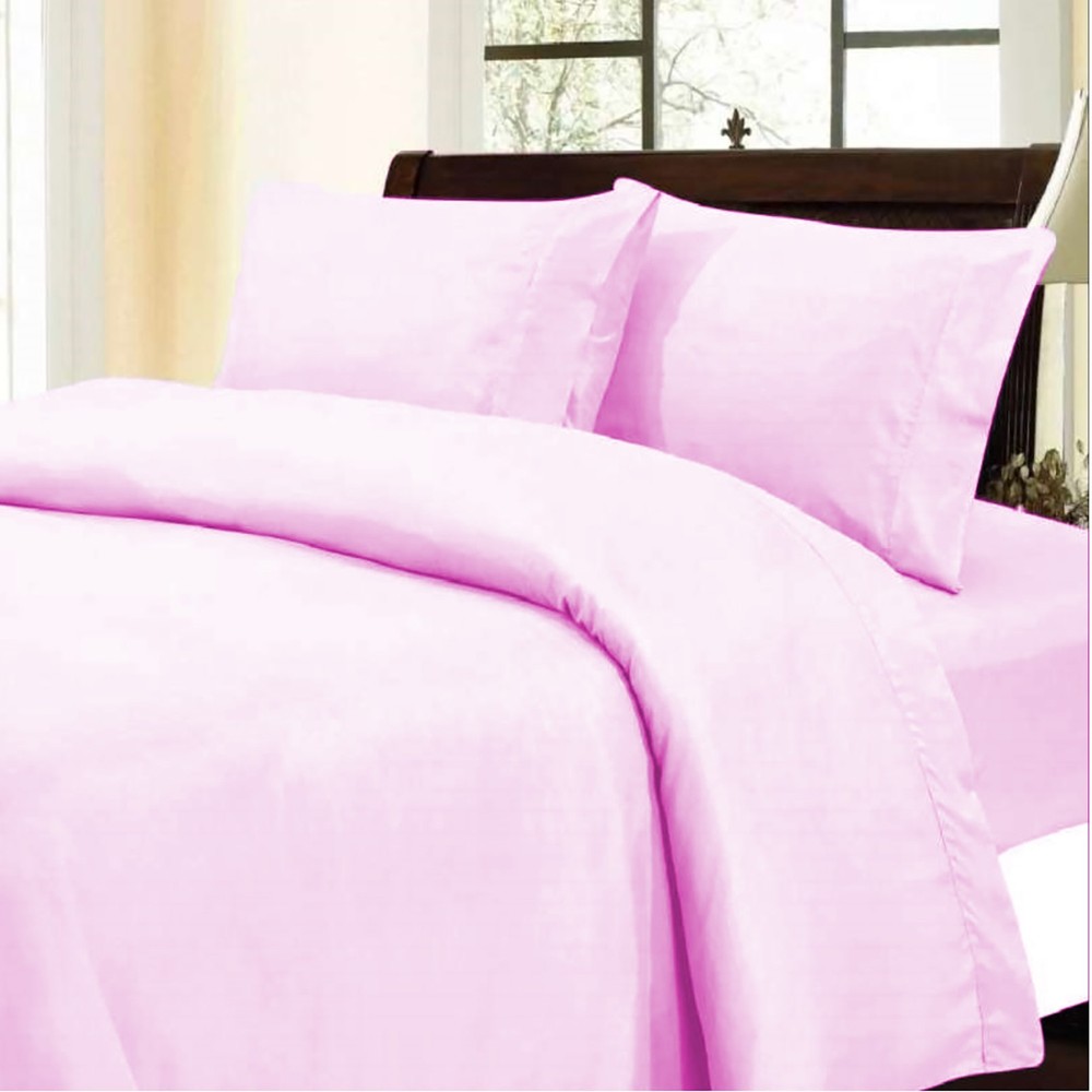 Lovely Solid Pink Bedding Collection 1000/1200 TC 100% Cotton