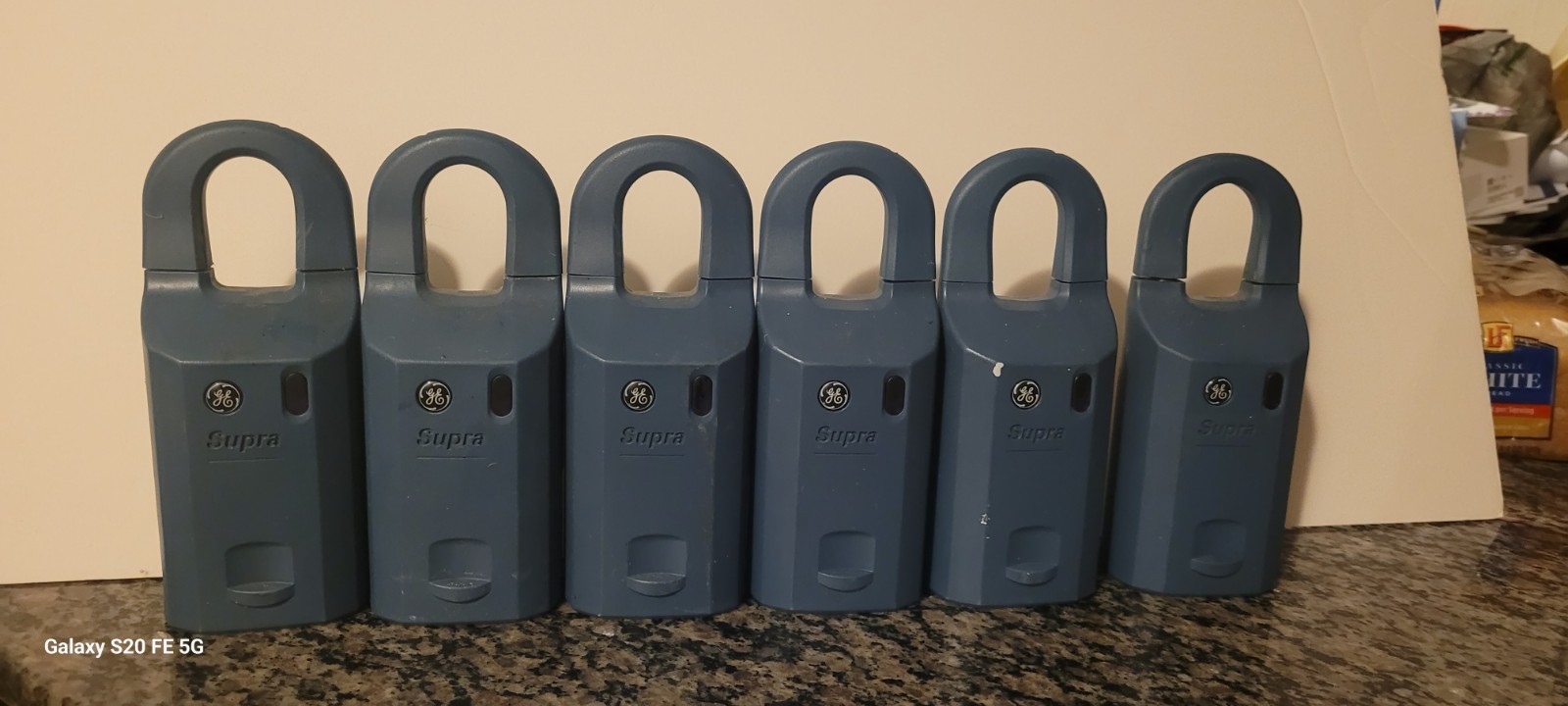 GE Supra Lot of 6 Blue Heavy Duty Weather-Resistant Metal Key Lock Boxes