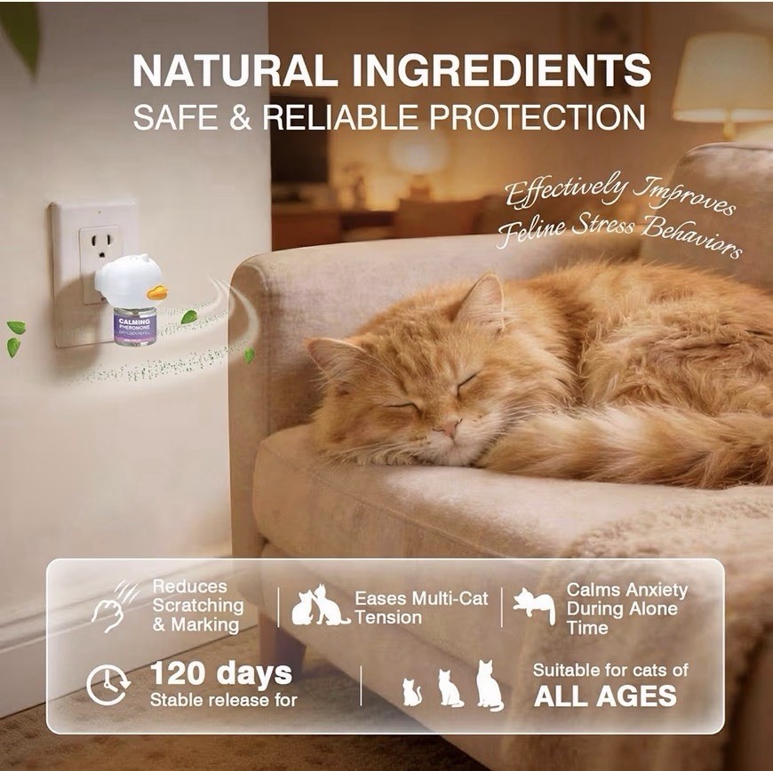 Cat Calming Pheromone Diffuser Effectively Relieve Anxiety Stress Cat Calming