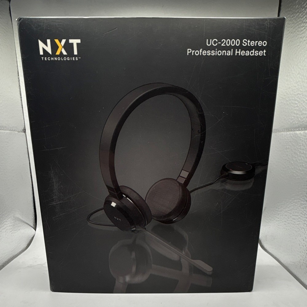 NXT Technologies UC-2000 Stereo USB Headset Noise Canceling Mic Black