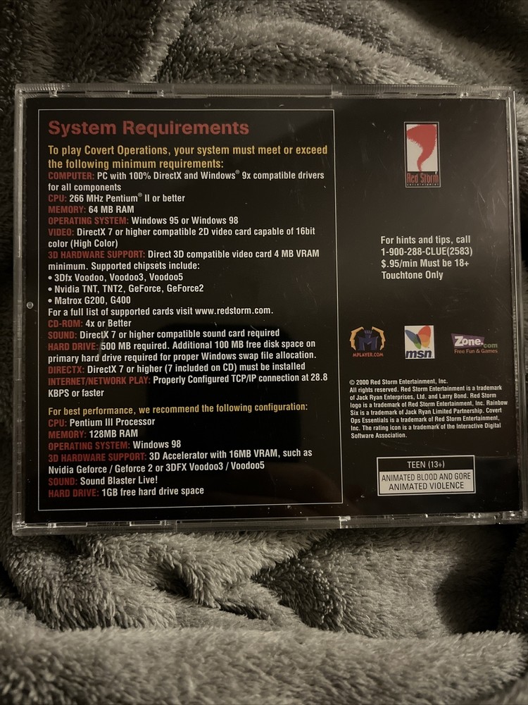 Tom Clancy's Rainbow Six: Covert Ops Essentials (2000) PC GAME. SEE DESCRIPTION