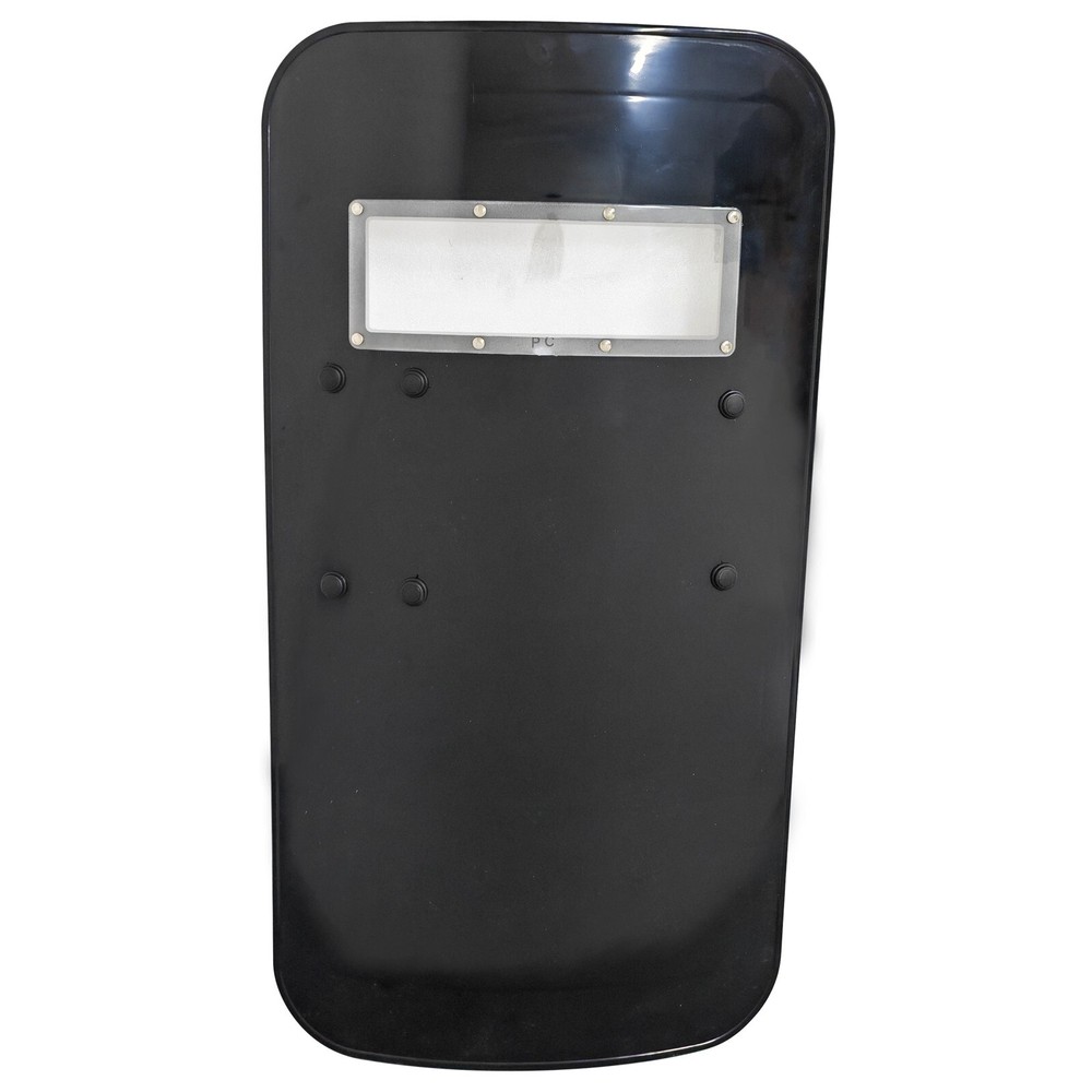 PC Black Anti-riot Shield Security Protection Self Guard Hand-Held Rectangle