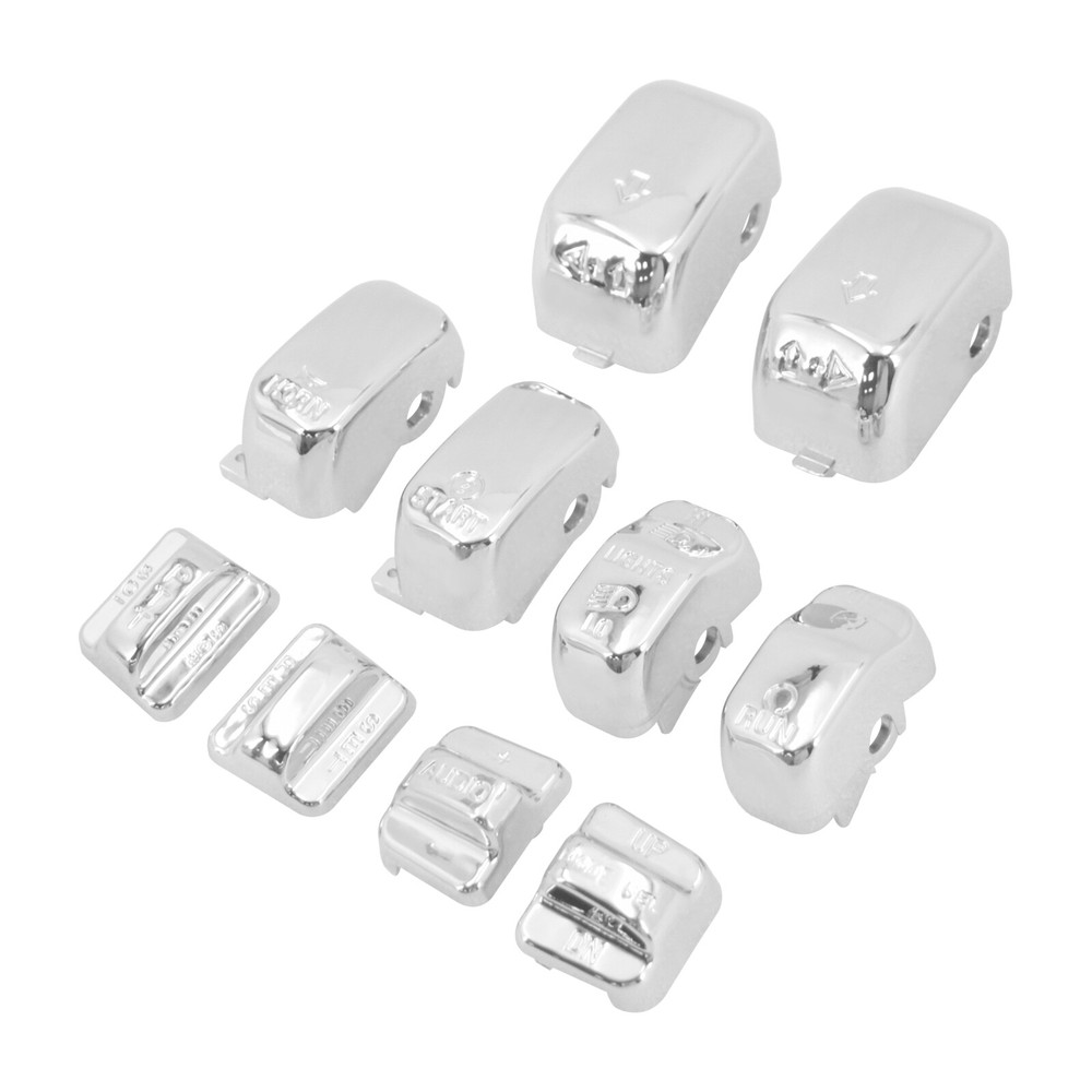 10x Replacement Switch Button Chrome Cap For Harley Touring Softail Dyna 96-2013