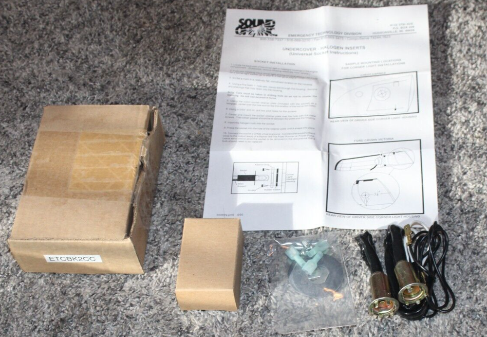 SOUND OFF INC. ETCBK2CC UNDERCOVER HALOGEN INSERTS ( NOS)