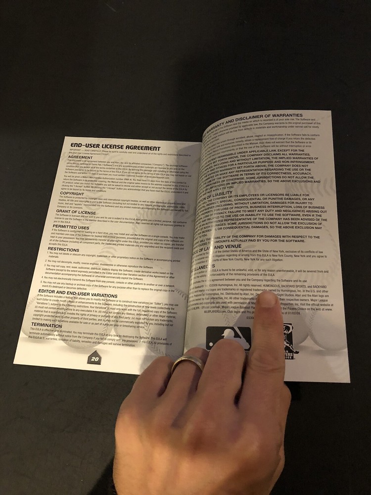 backyard baseball 10 ps2 Manual Only