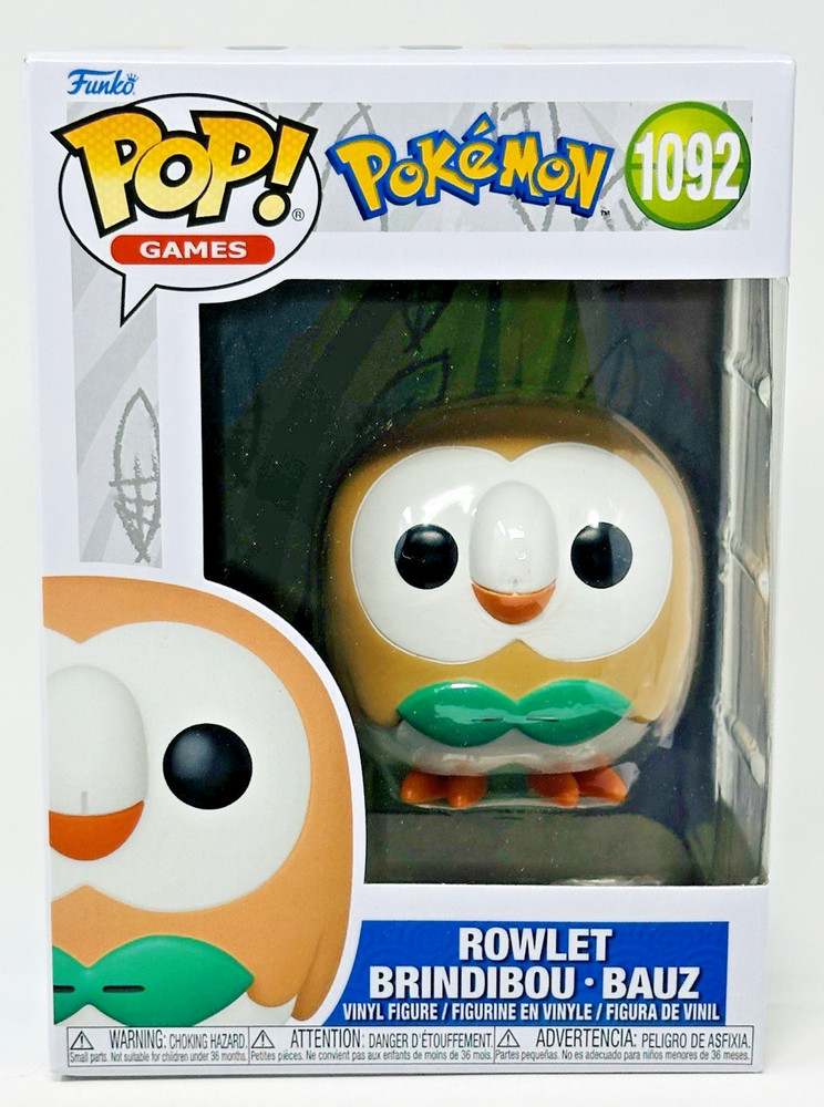 Funko Pop! Pokémon - Rowlet #1092 with Protector - New