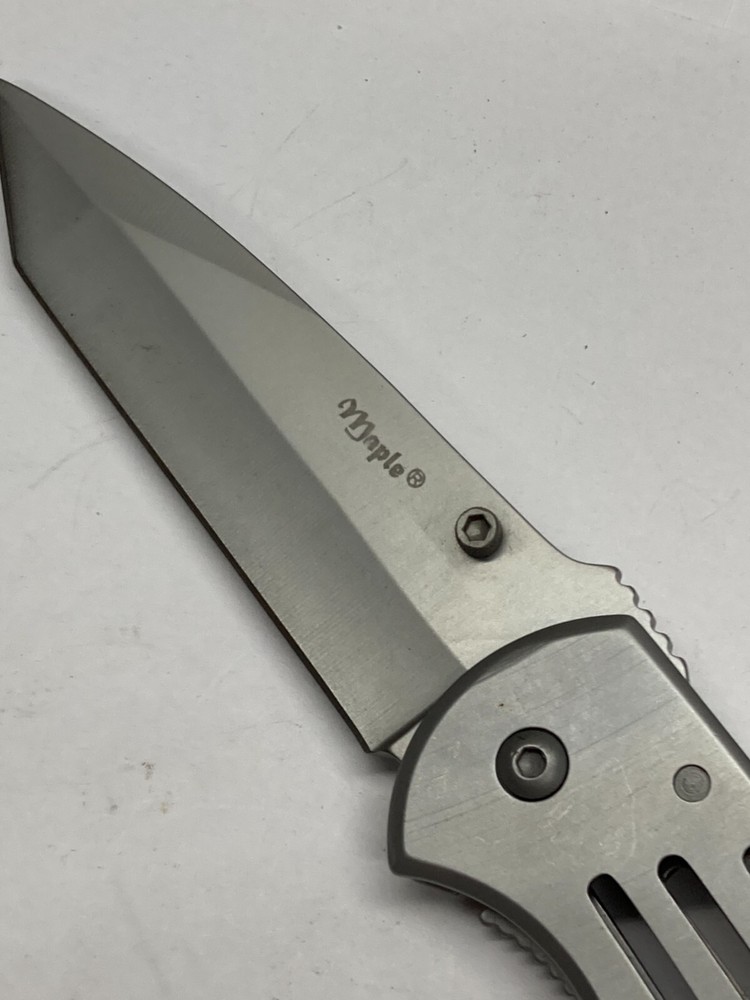 Maple Tactical Folder, Plain Tanto Point, Gray C-2013