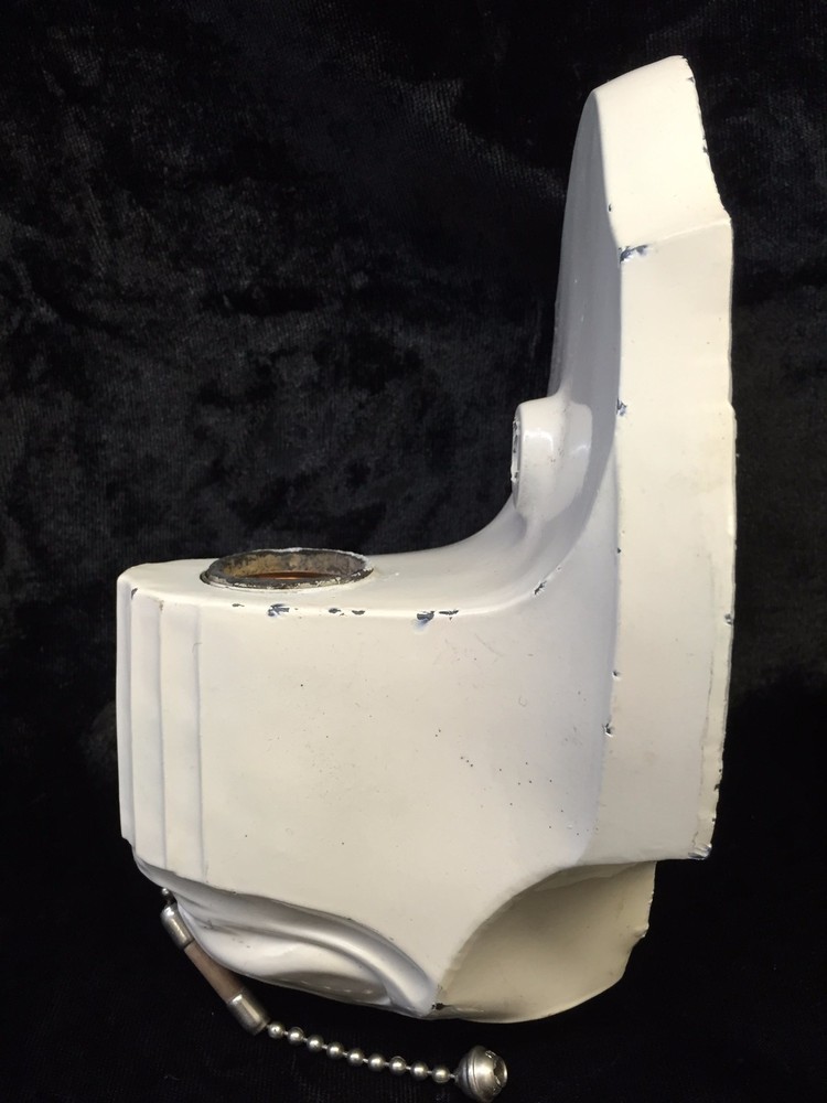 Vintage Cephas CB Rogers Cast Aluminum Wall Light w/Pull Chain