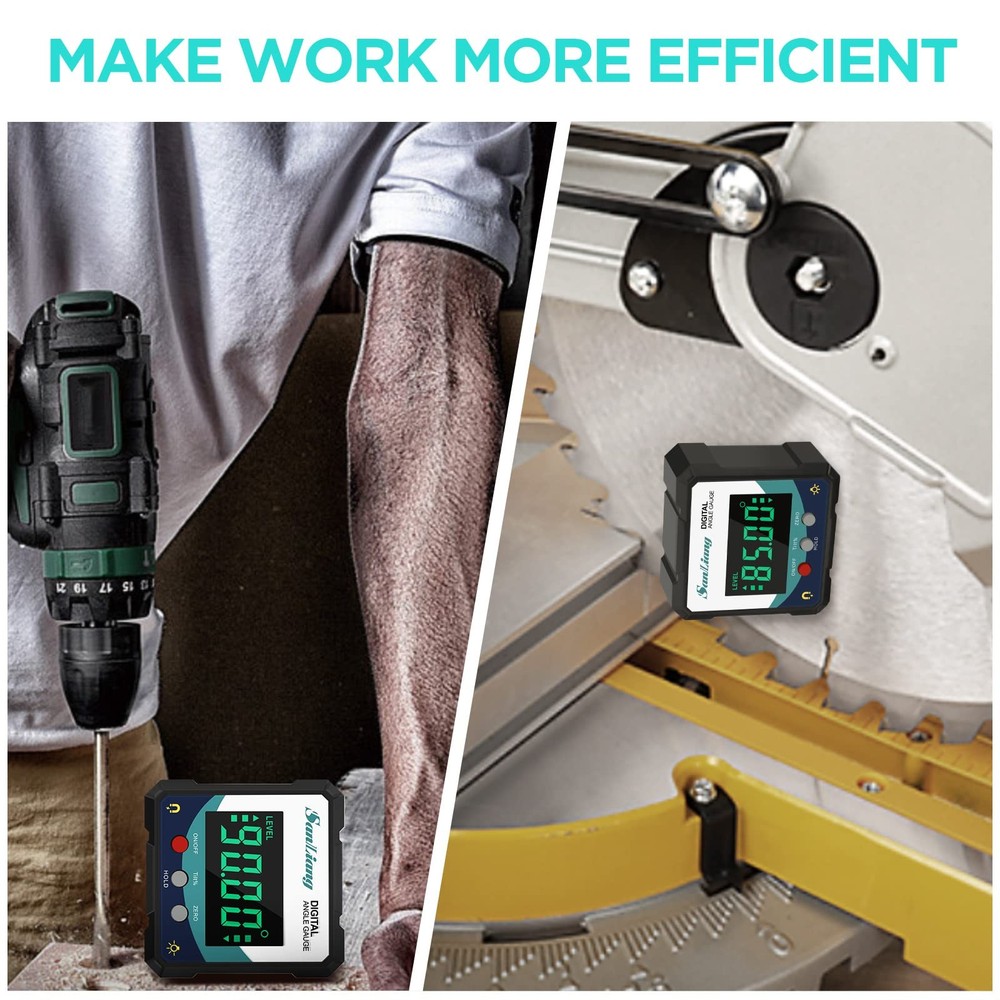 Digital Level Angle Gauge Meter Magnetic Electronic Level Angle Finder Tool P...