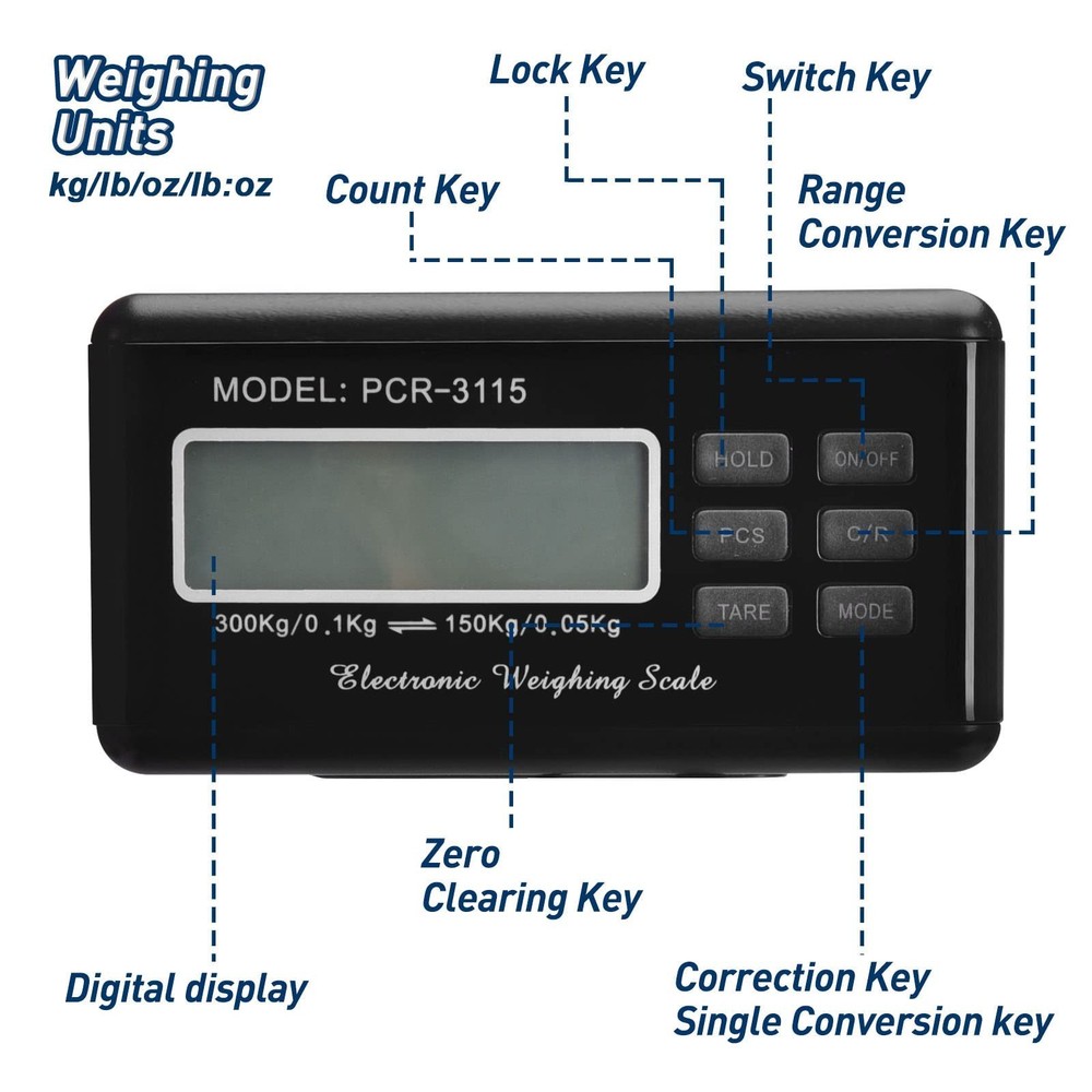 Shipping Scale 660lbs LCD Digital Postal Scale, Stainless Heavy Duty Postage ...