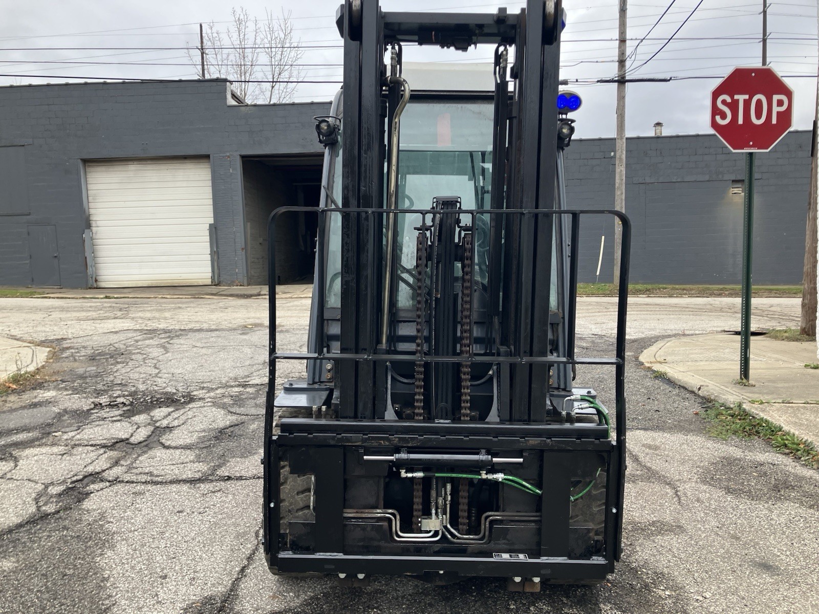 2020 Toyota 8000 LB Solid Pneumatic Forklift With Side Shift and 2 Stage Mast