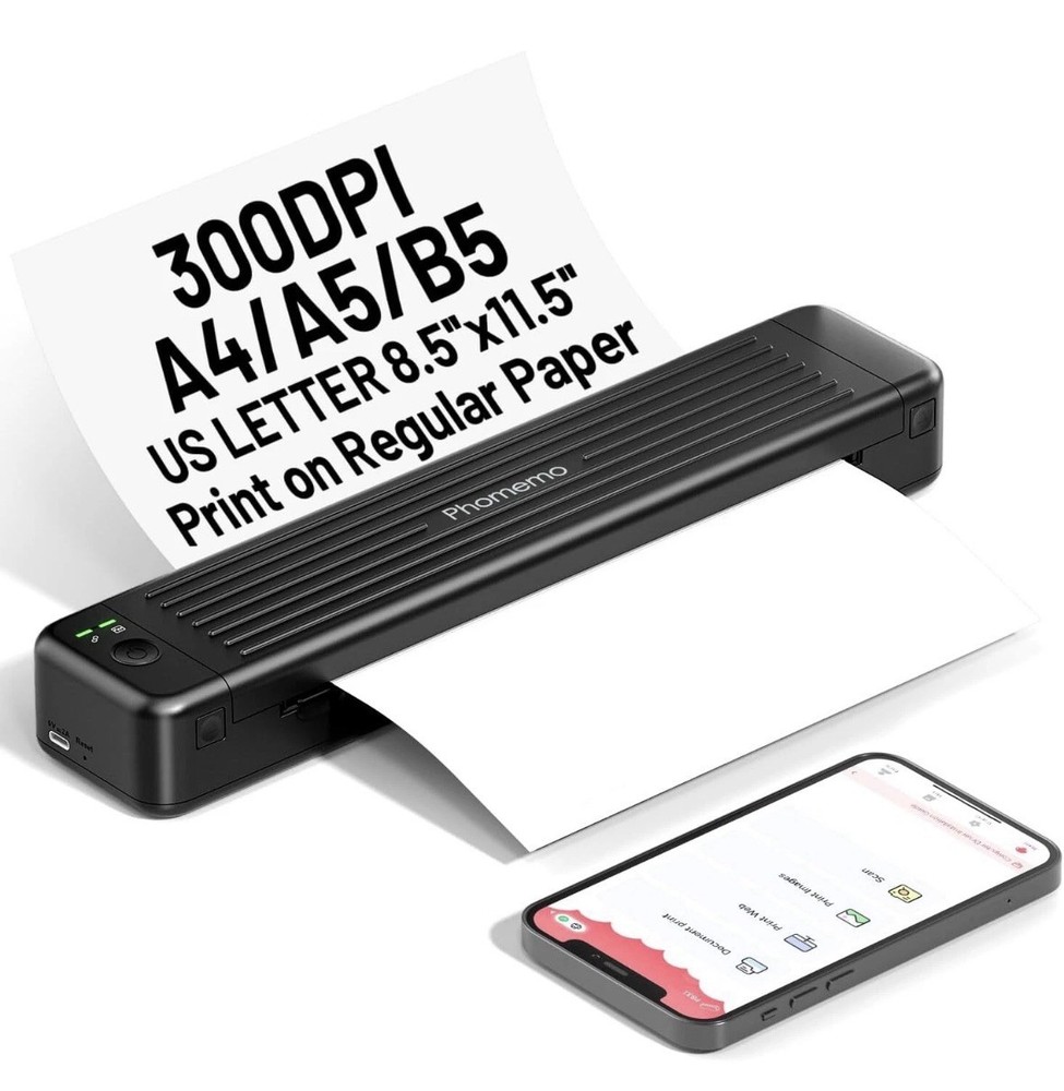 Phomemo A4 Portable Wireless 200 Sheets Thermal Printer paper 8.5" X 11"