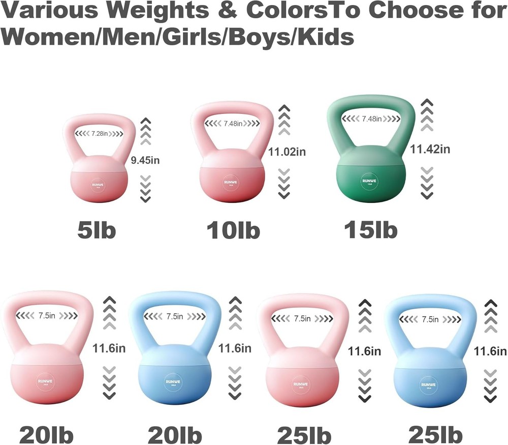 Soft Kettlebell Weight Options 25 LB Strength Training Kettlebells Weight