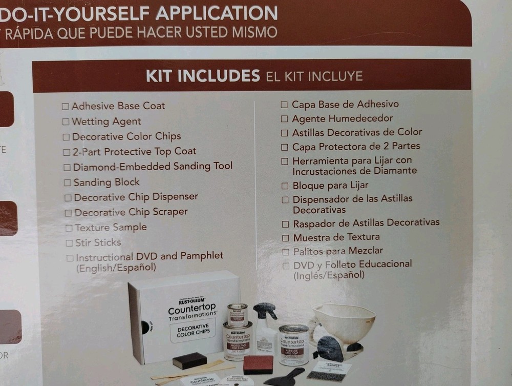 RustOleum 258529 Countertop Transformations Pebbled Ivory 70oz. Kit New Open Box