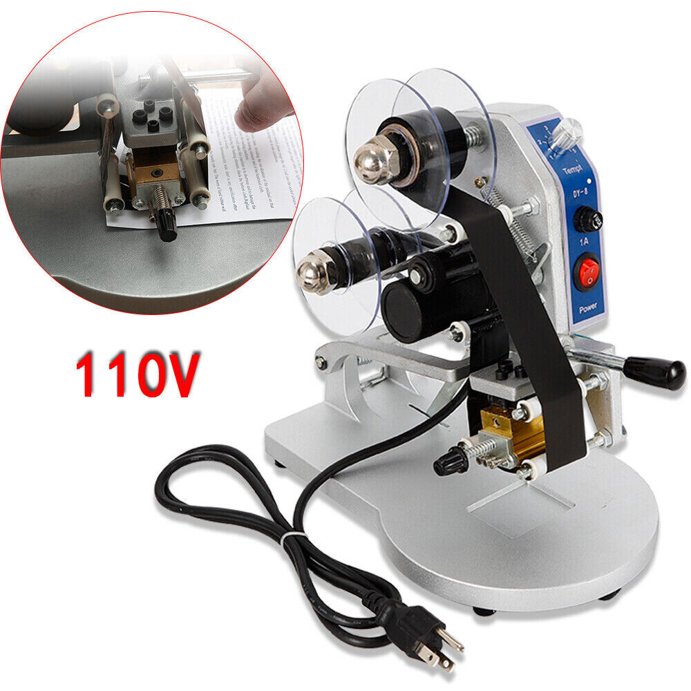 DY - 8 Hot Stamp Printer Manual Ribbon Coding Hot Foil Stamping Date Code Tool