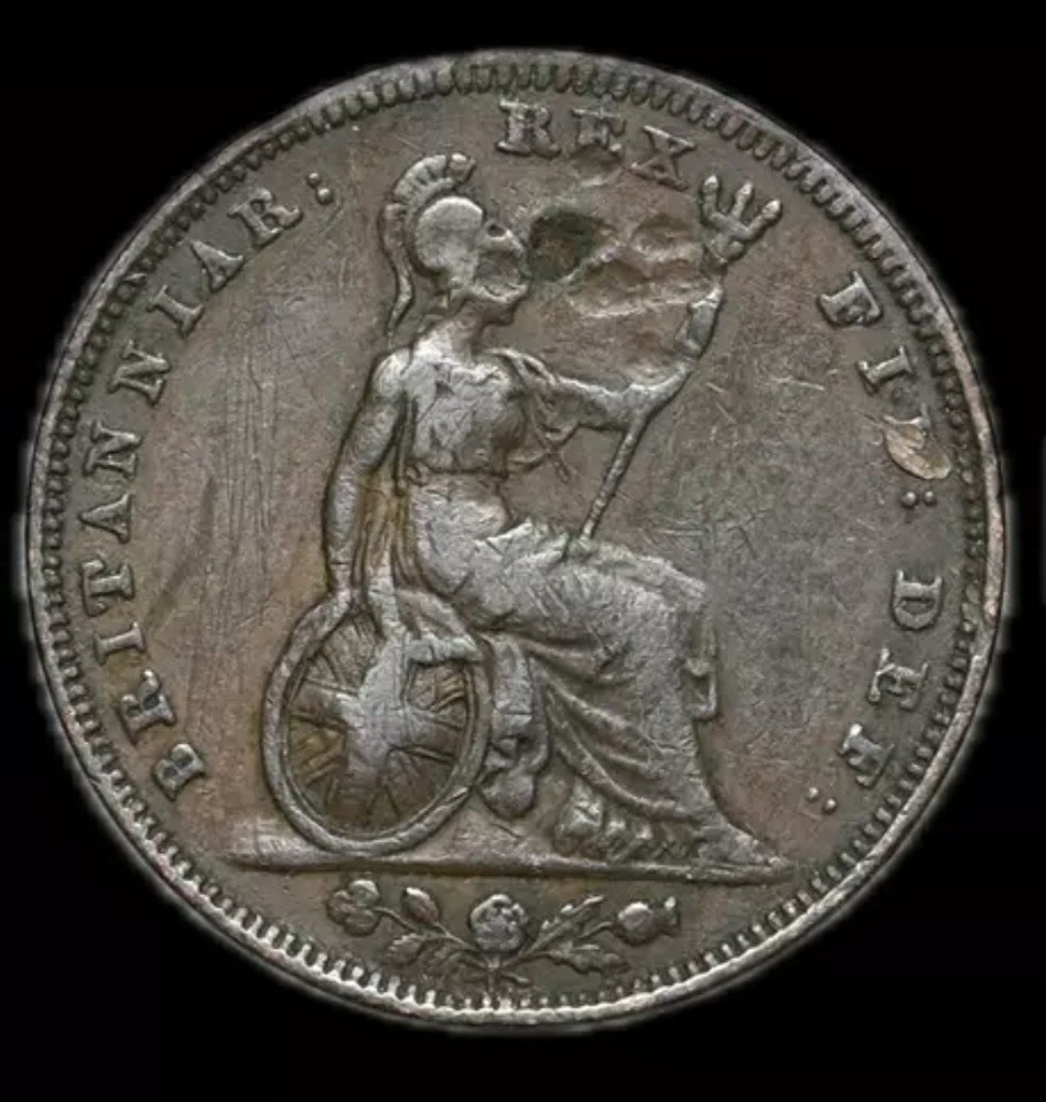 1834 Great Britain Farthing 1/4d