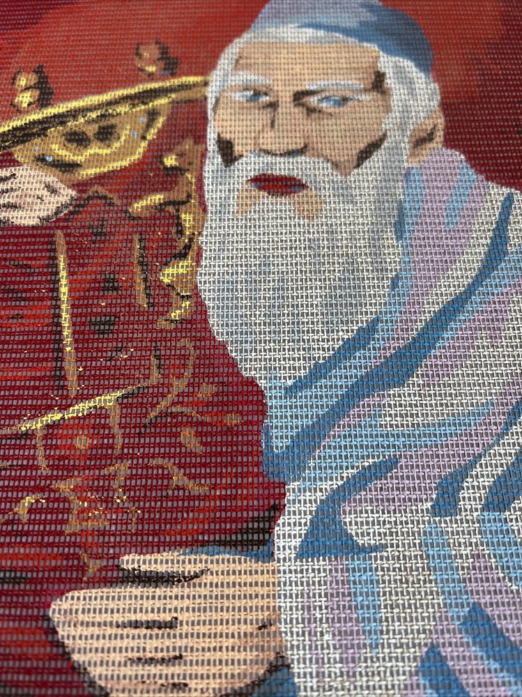 needlepoint canvas handpainted