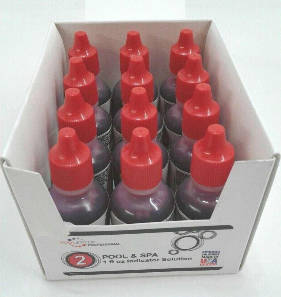 Poolmaster Pro 22392 Test Kit Indicator Solutions #2 Phenol Red 12 Pack 1oz Each