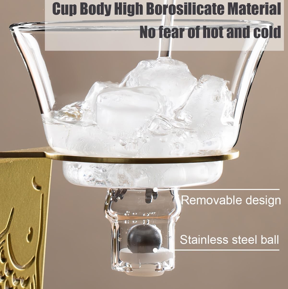 Lazy Kungfu Magnetic Tea Pot Semi Automatic Glass Teapot Drip Attraction Water