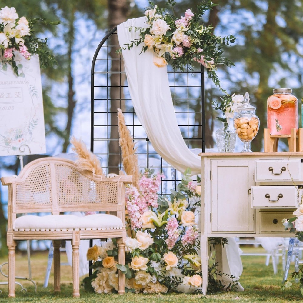 Grid Wall Panel 2PCS Display Stand 2' x 5.2' FT Black Grid Wall Panels Movable R