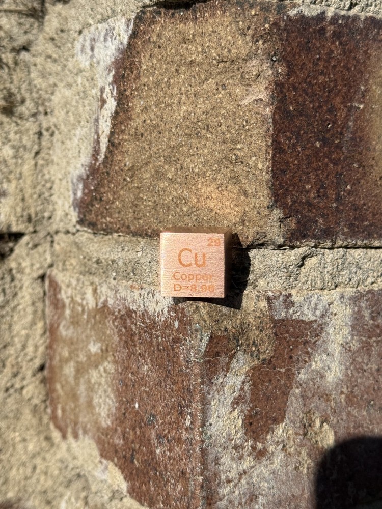 16mm Solid Copper Cube 36.7g | 1.18 Troy oz .999 Copper Element Cube