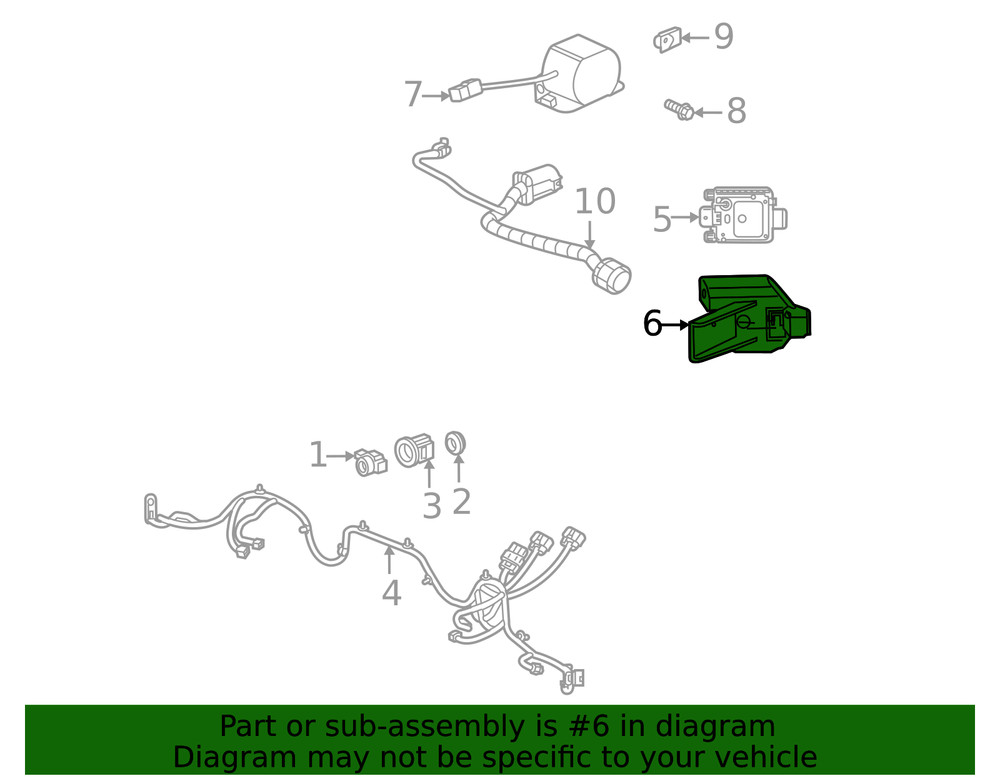 Genuine GM Driver Side Object Sensing Alert Module Bracket 84749536
