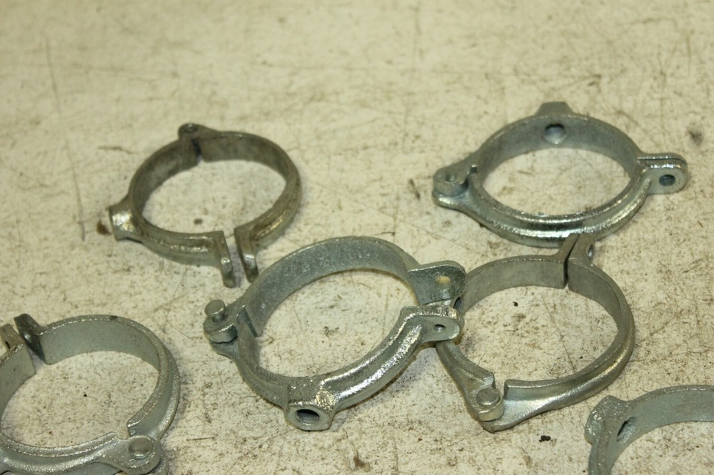 A lot of 2" Galvanized Split Ring Pipe Hangers