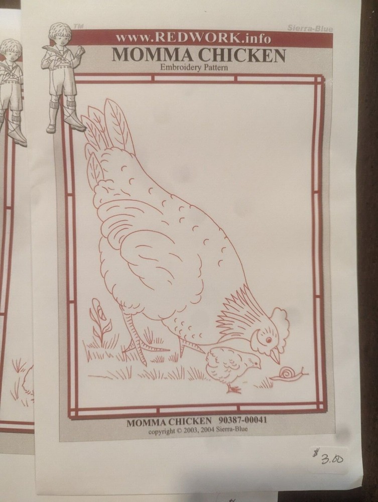 embroidery patterns of chickens