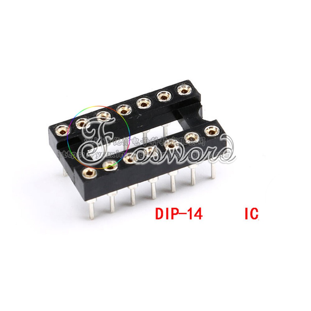 DIP/DIL IC Sockets Chip Socket Integrated Circuit Holder 6 - 40 Pin Round/Flat