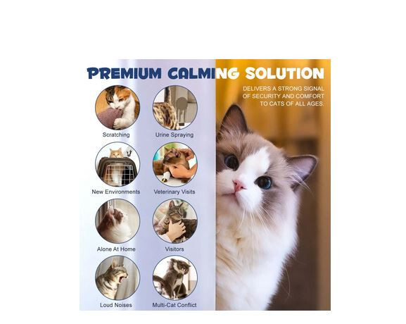 Immal Cat Calming Pheromone Diffuser Plus 2 Refills 60 Day Kit Exp. 2028 Sealed!