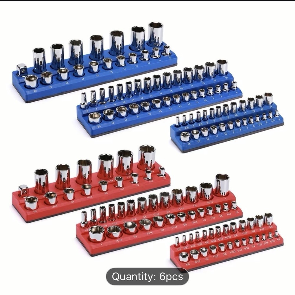 6 Pc Magnetic Socket Holder/organizer Set