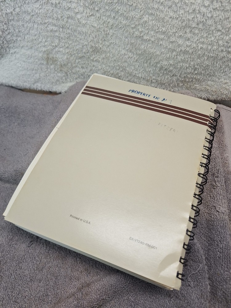 Vintage Digital VT240 Series Programmer Reference Manual