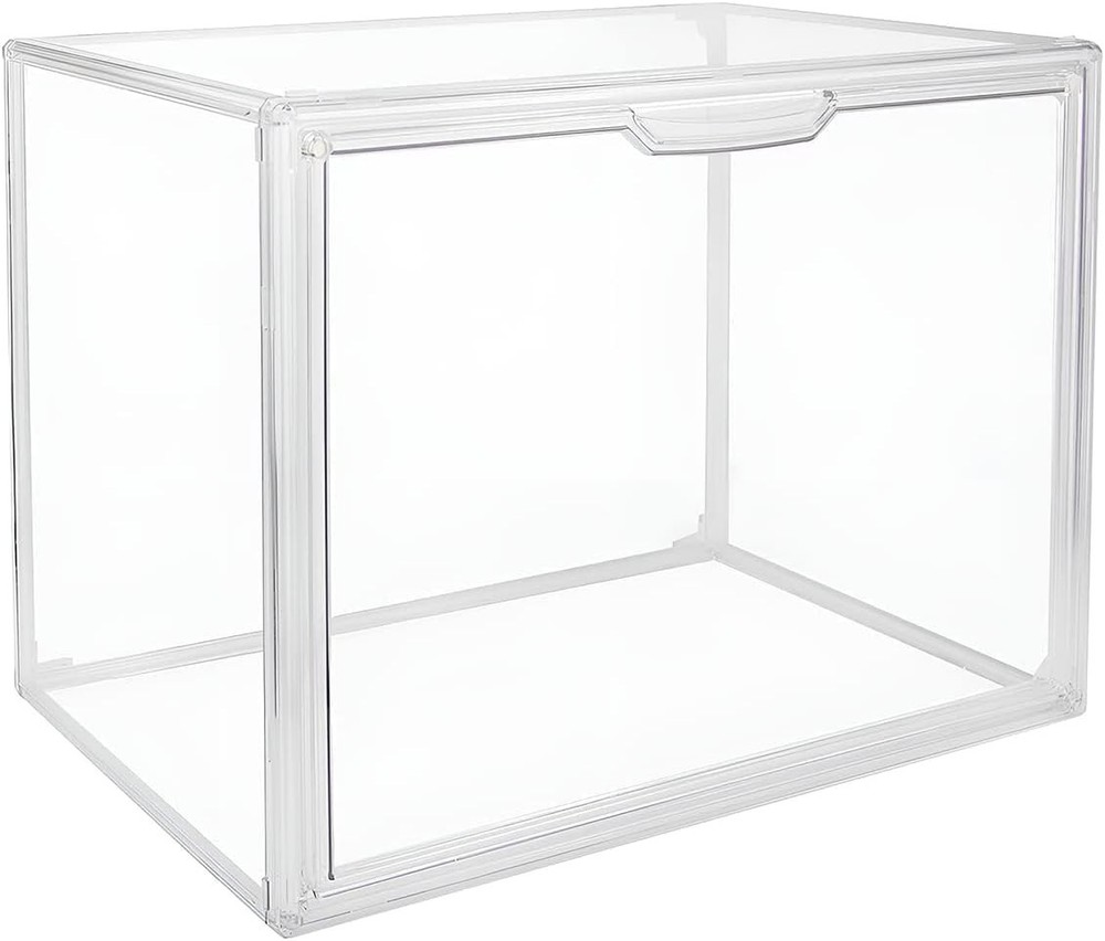 Stackable Transparent Display Cases - Perfect for Collectibles & Shoes, 3 Count