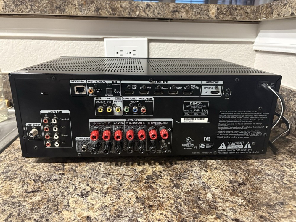 Denon AVR-1913 Integrated Network A/V Receiver No Remote