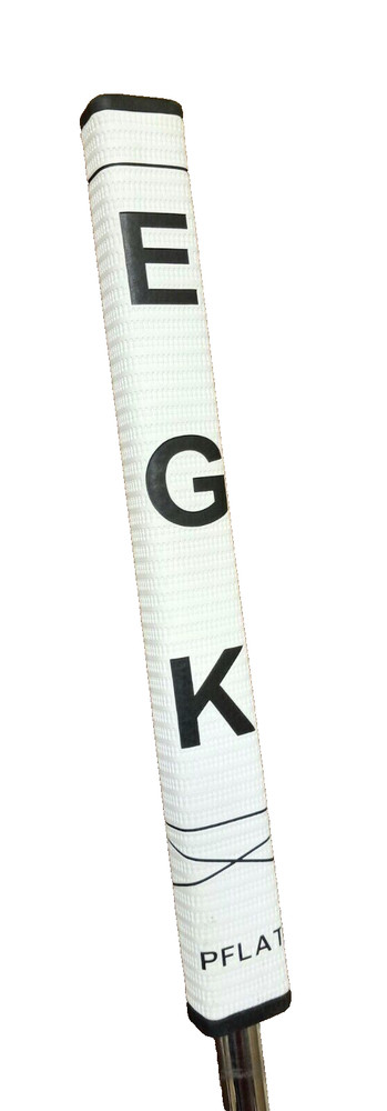 EGK PFLAT WHITE FLAT FRONT NON-TAPER GOLF PUTTER GRIP