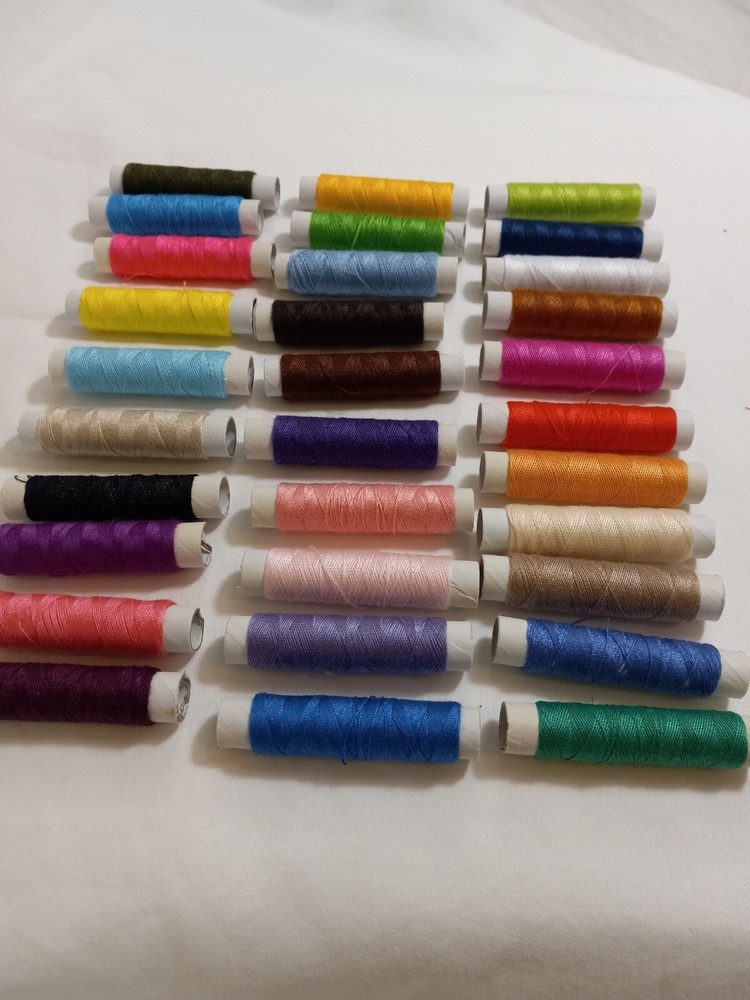 Lot Of Thirty Sewing Threads Multicolor