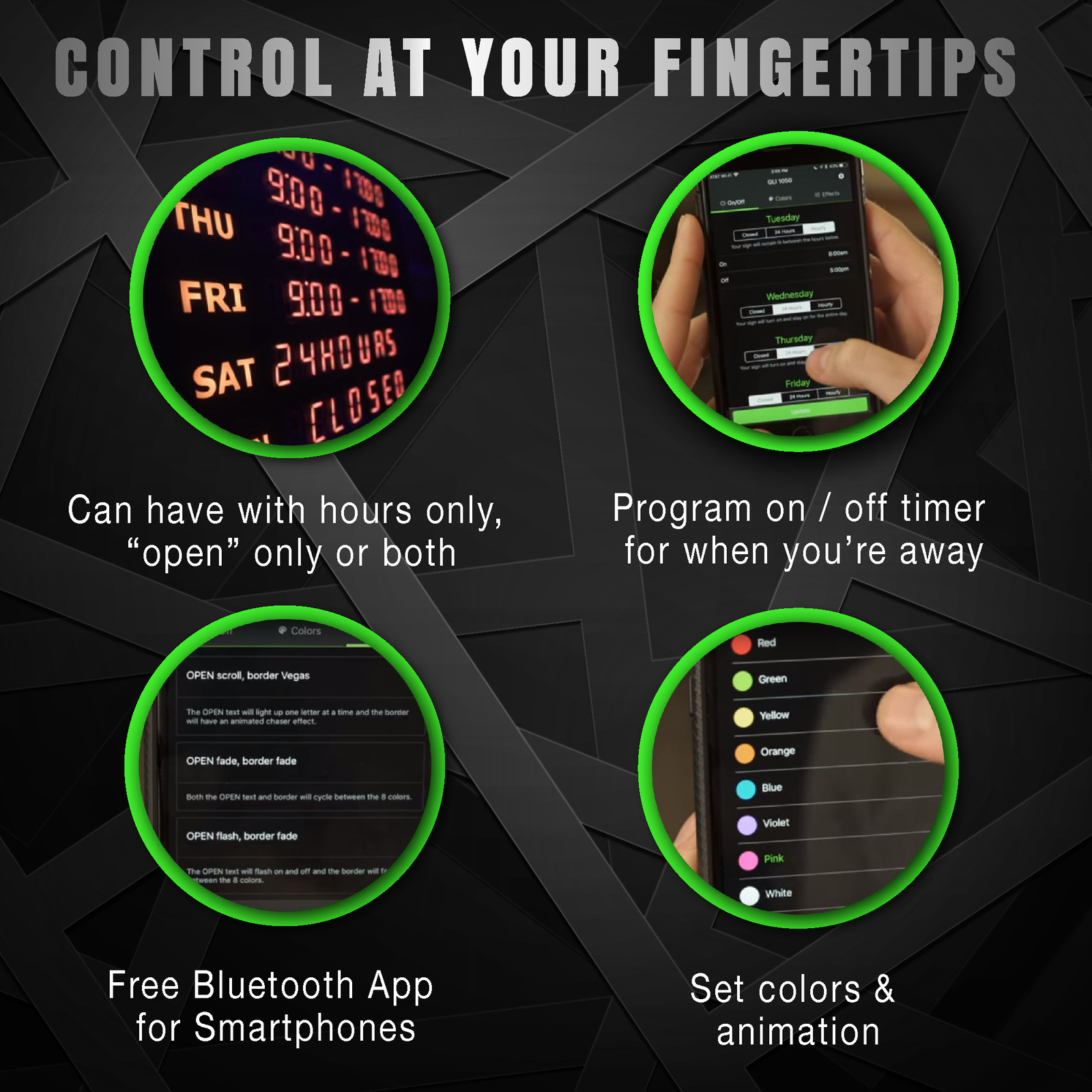 Led Open Sign with Business Hours – Stand Out with 1000’s Color Combos to Match