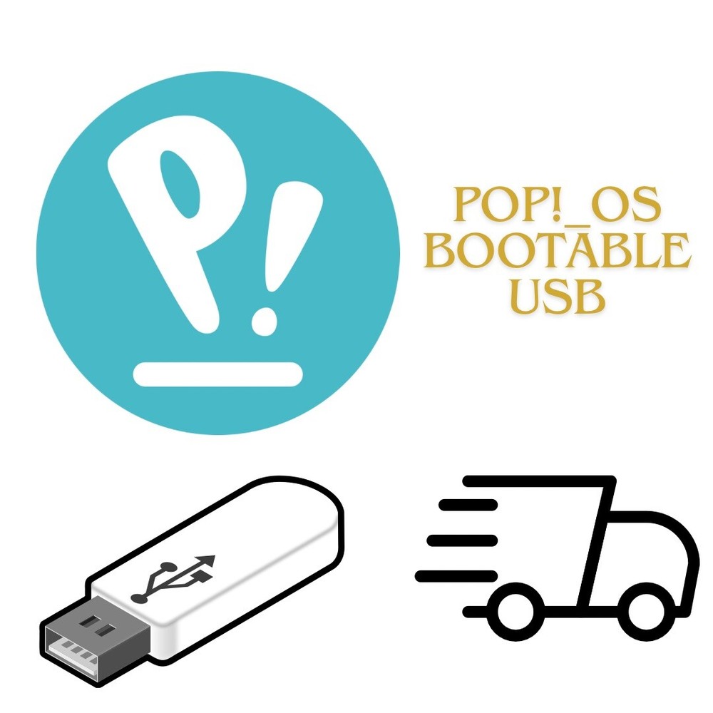 Pop!_OS System76 22.04 Intel AMD 64 Bit USB Drive Linux Bootable Pop!_OS