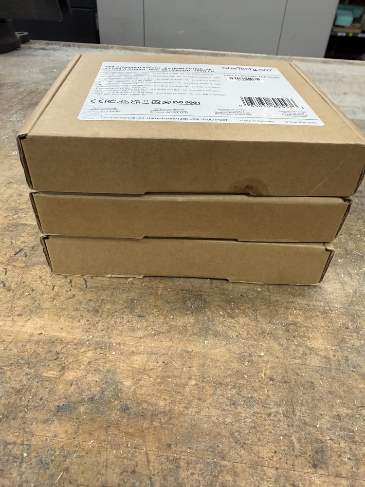 3X StarTech.com USB C Multiport Adapter Dual HDMI 4K