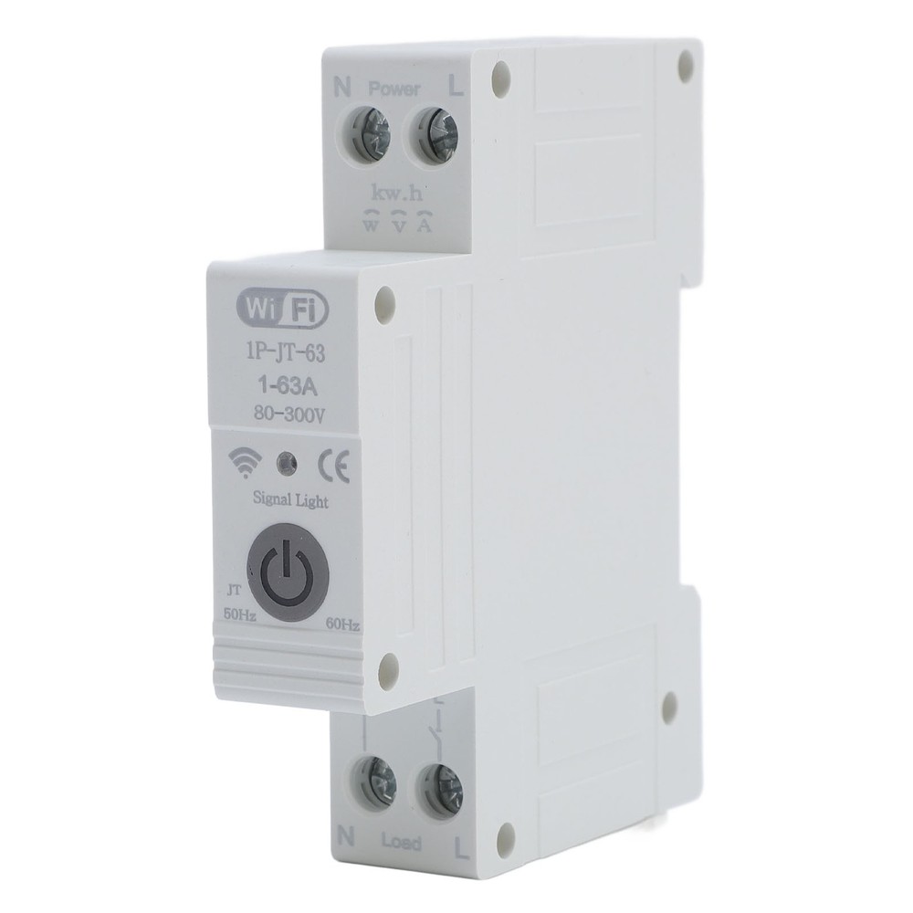 Smart WiFi Circuit Breaker Wireless Remote Control Enegy Meter Switch Protector