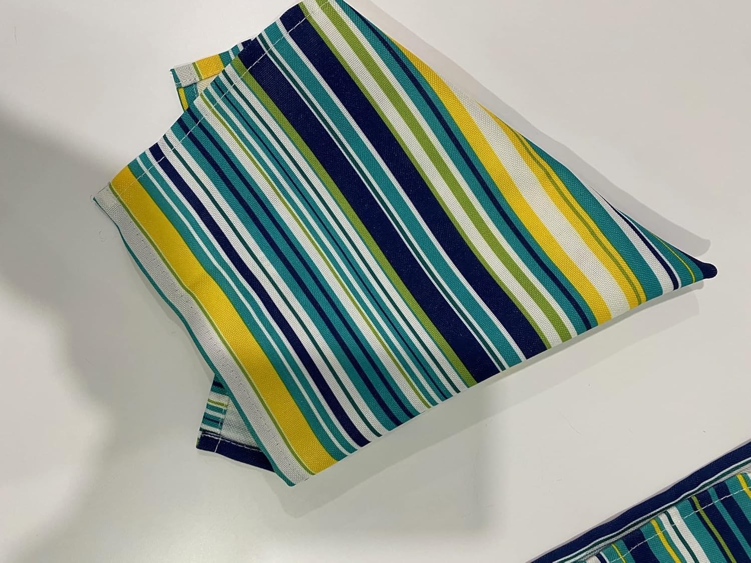 Set of 12 Cloth Napkins Damask ~ 18" Square Strip Multi Color