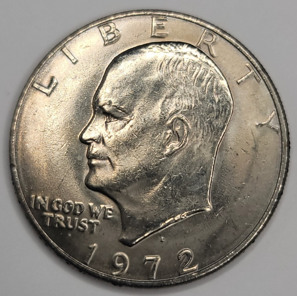 1972 D Eisenhower Dollar Circulated - CN-Clad