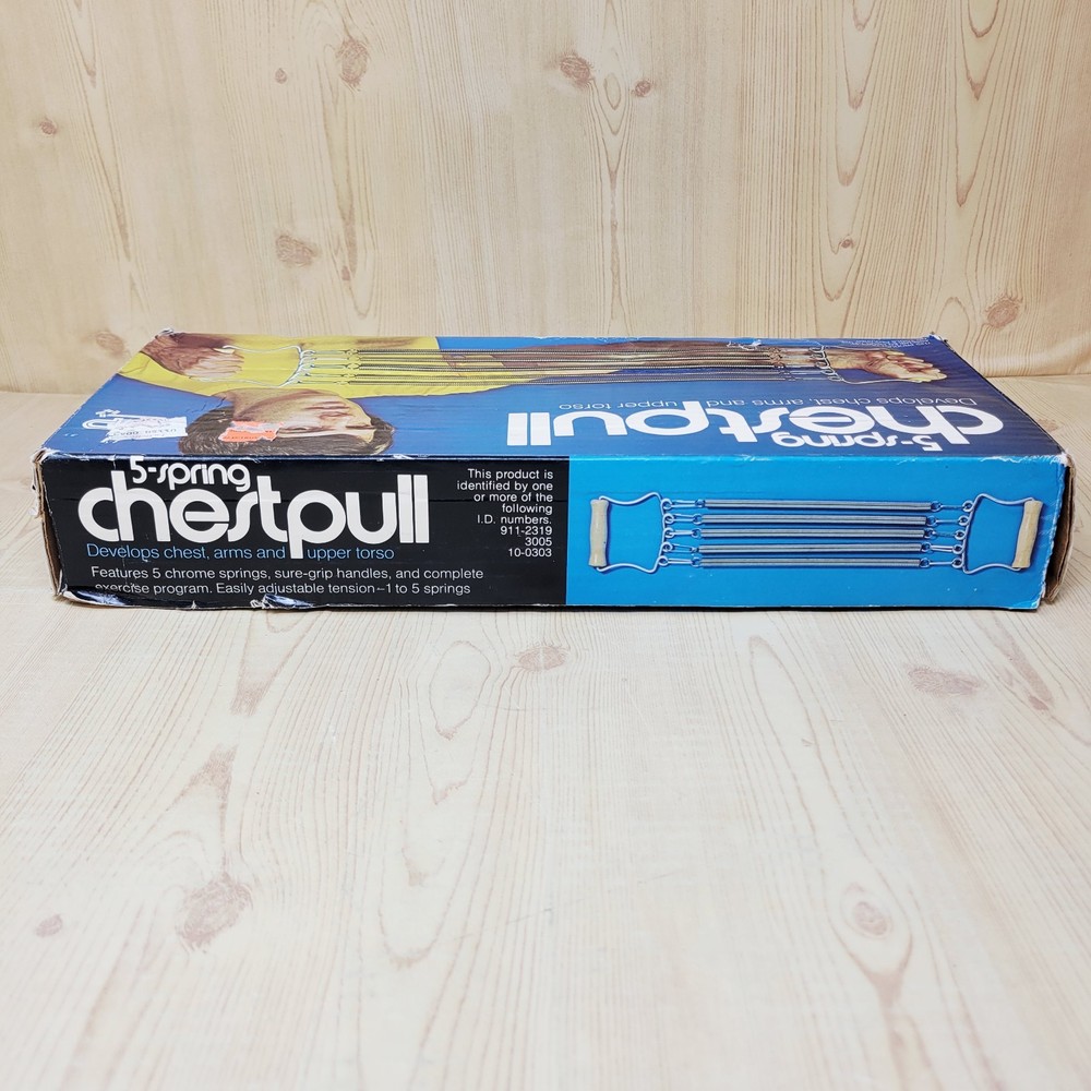Vintage 1970s DP 5 Spring Chest Pull Expander Exerciser in Original Box