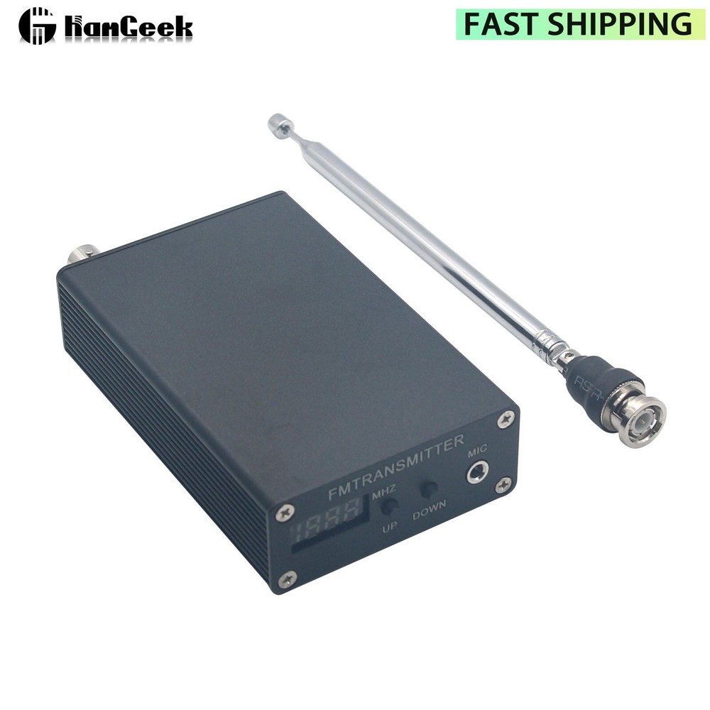 PLL Stereo FM MP3 Transmitter Mini Radio Station w/ Adapter Antenna Shield Wire