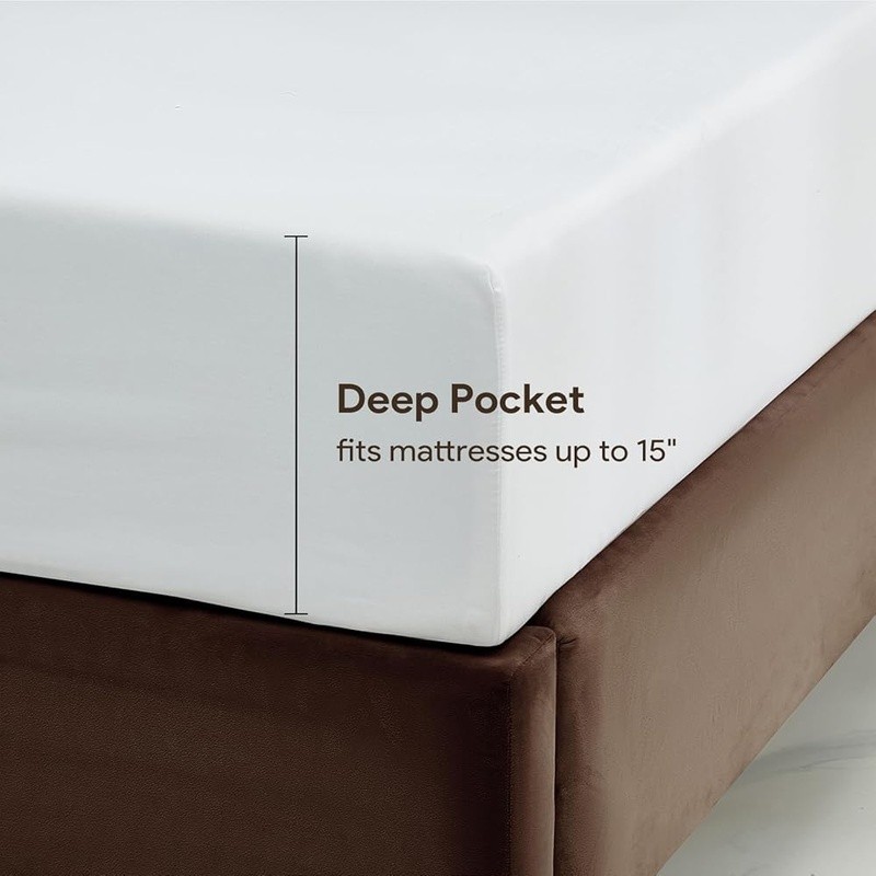 Soft Microfiber Fitted Sheets Set 6 Pieces Deep Pocket Bedding Essentials New