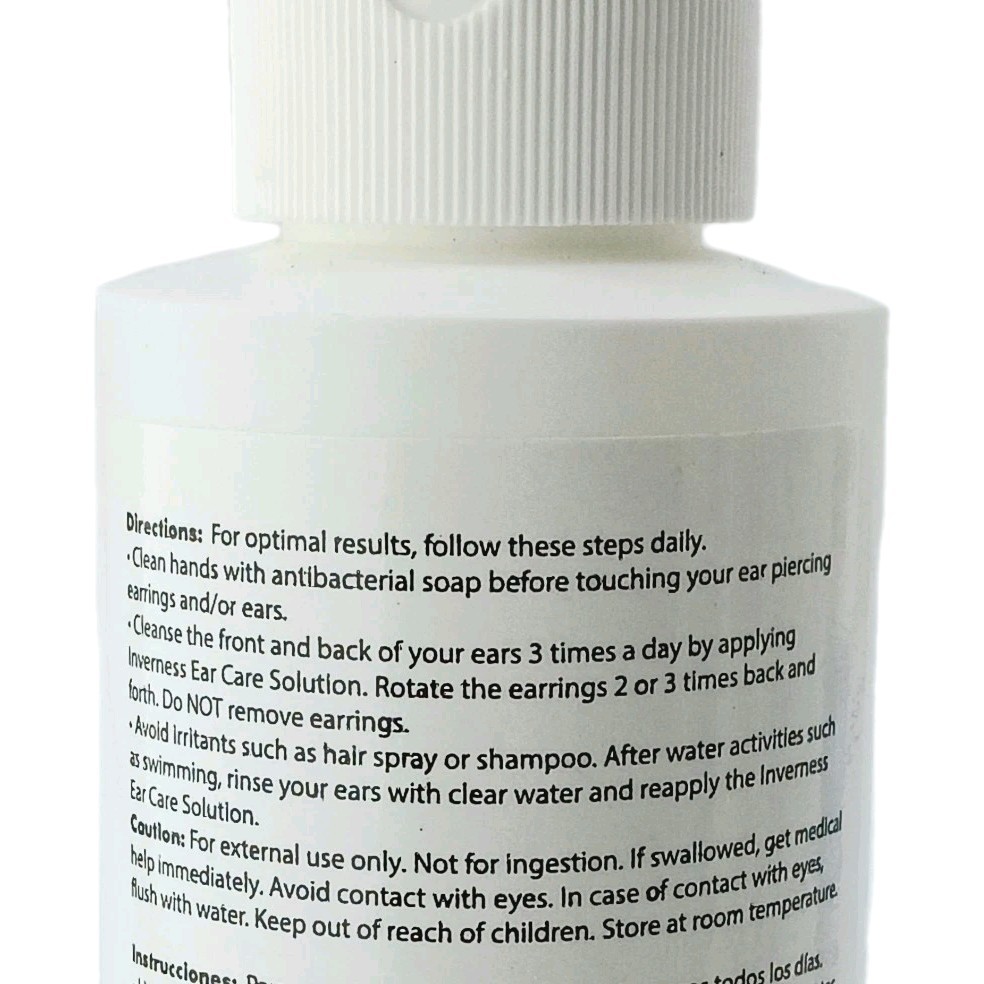 Inverness Ear Piercing Care Solution 4 FL OZ - Sealed - 2 Pack